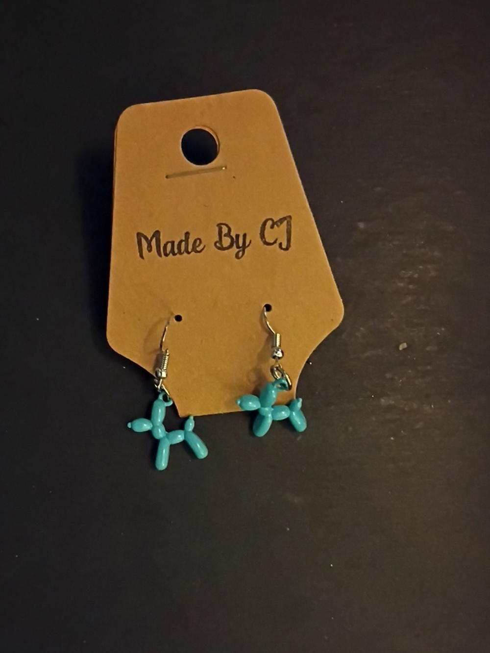 Light Blue Balloon Animal Drop Earrings